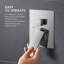 Système de tête de douche à pluie murale 12 po avec robinet et corps de robinet brut-86670502
