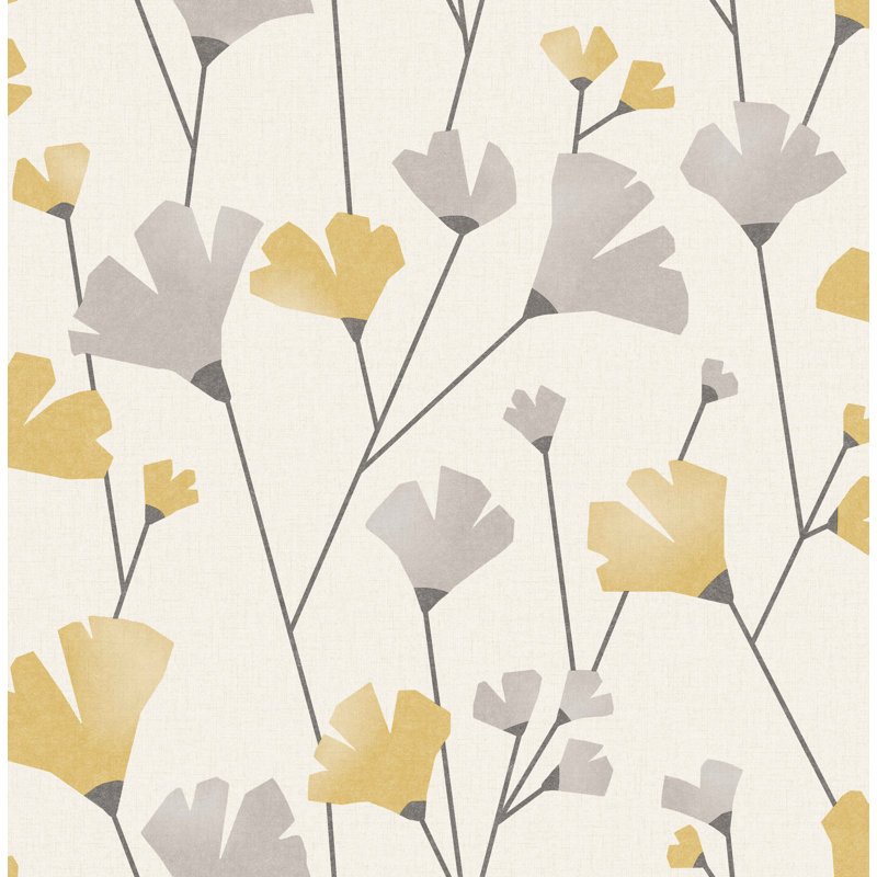 Fortside 10m x 52cm Wallpaper Roll, Mustard