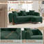 Canapé rembourré 87 po avec repose-pieds Sherpa-1625176515