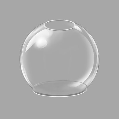 5.31" H Clear Globe Glass Vanity Light Lampshade