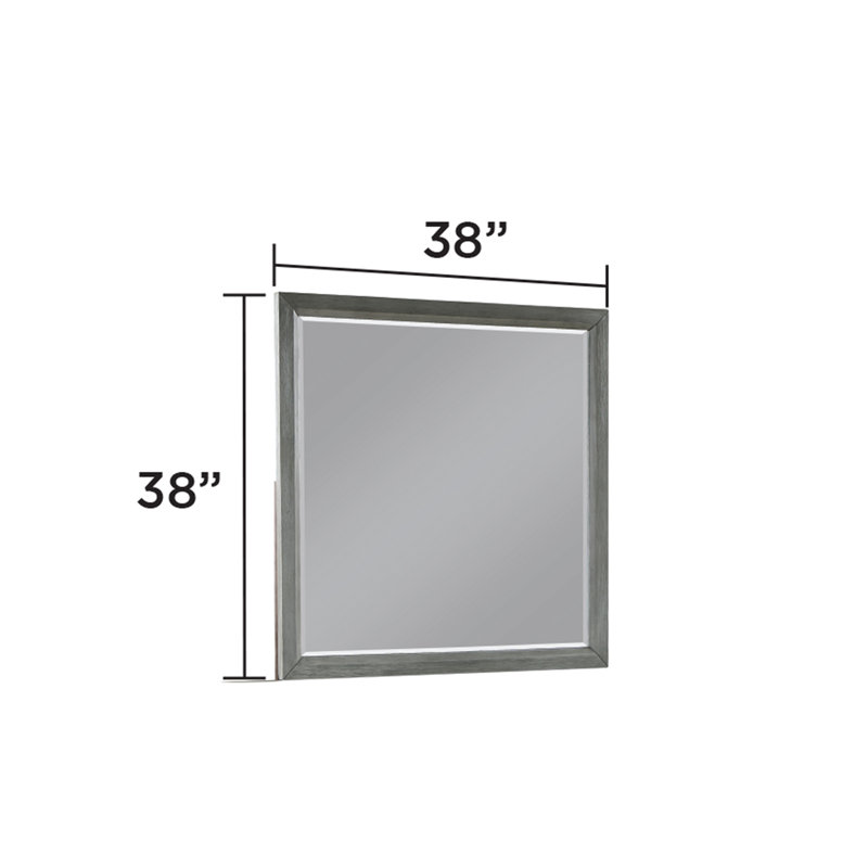 Miroir mural Adryan, gris