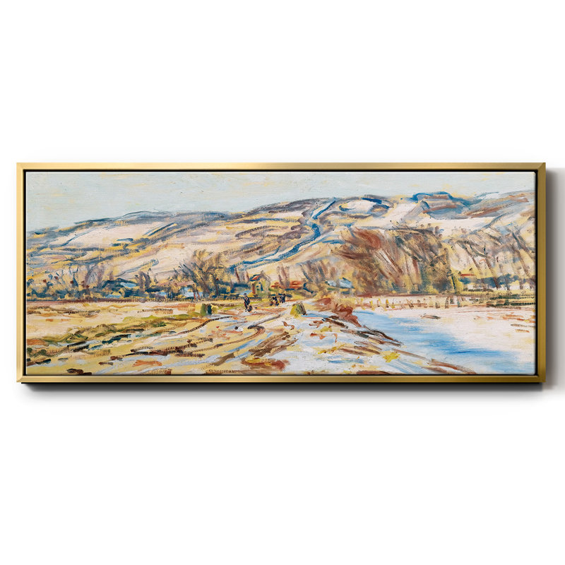 «Winter at Giverny», 1886 - Toile encadrée, H 20 po x l 50 po