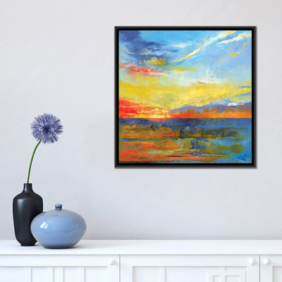 «Turquoise Blue Sunset», reproduction d'art sur toile
