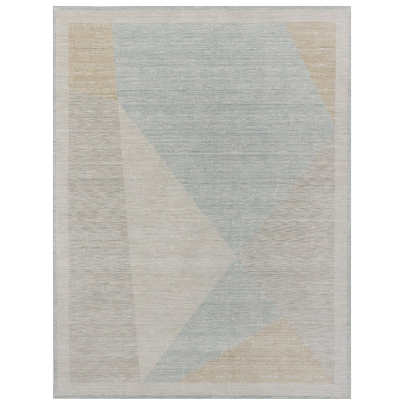 Tapis unique à motif géométrique prisme côtier 7 pi 6 po x 9 pi 6 po