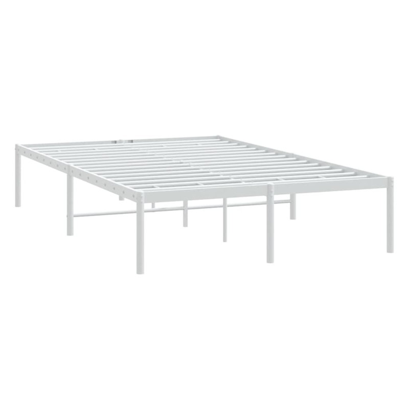 Metal Bed Frame White, Small Double (4')