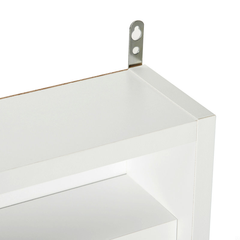 5-Tier Display Cabinet, Glass Display Case With 2 Doors And Adjustable Shelves, Wall-Mounted, White