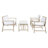 Painuly 4 - Person Patio Conversation Set with Cushions-1100353786