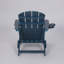 Chaise Adirondack pliante confortable en bois texturé Hdpe parfaite pour la détente - bleu marine