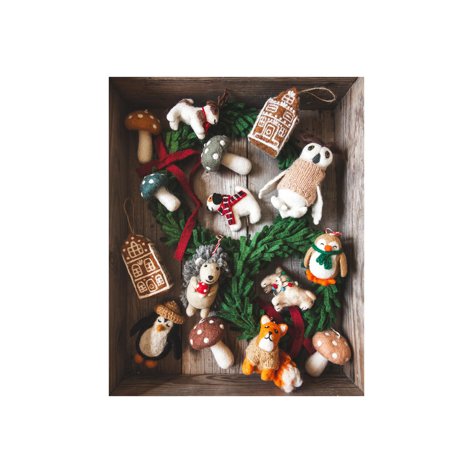 Felted Woodland Animal Ornament - Henry Hedgehog