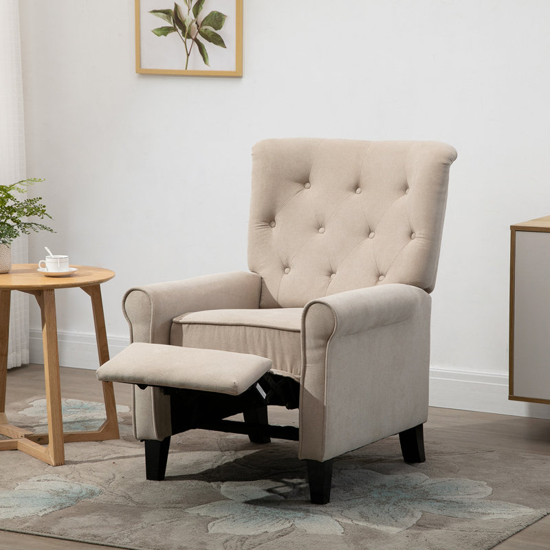 Fauteuil de massage inclinable, Blanc crème - polyester à 100 %