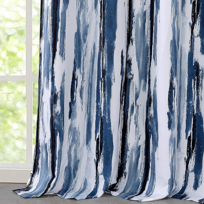 Paire de rideaux occultant et isolants avec œillets Abdul-Sami, Bleu marine / bleu, L 52 po x L 96 po