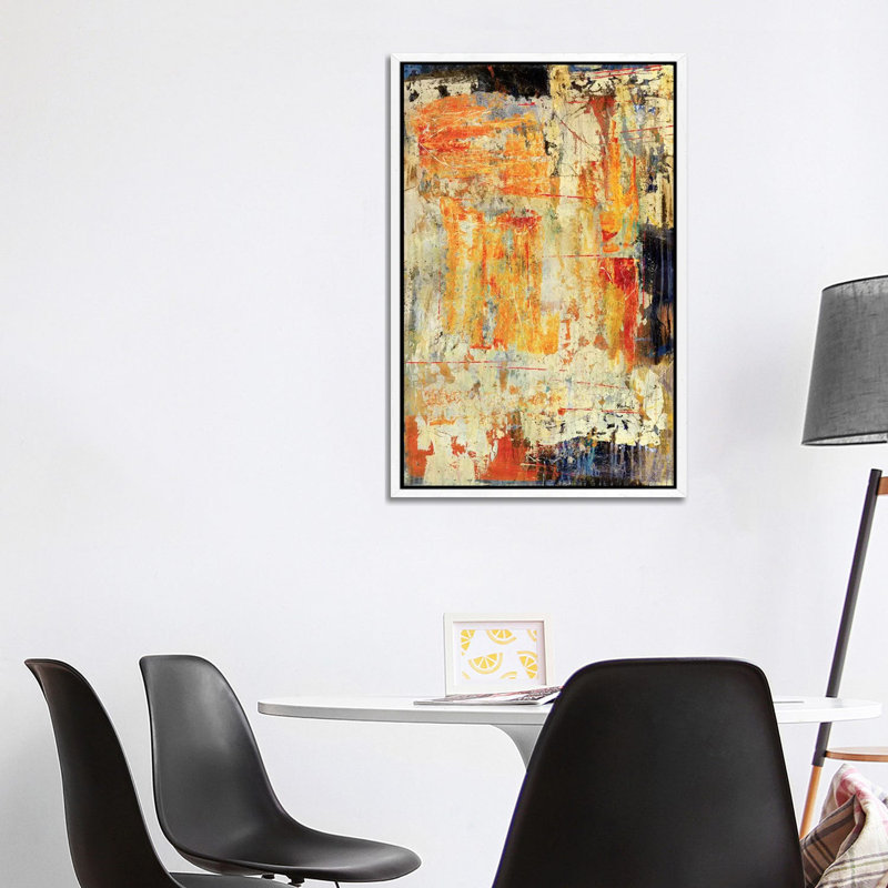 Jaipur - Painting on Canvas, 101.6 cm H x 66.04 cm W, White Framed