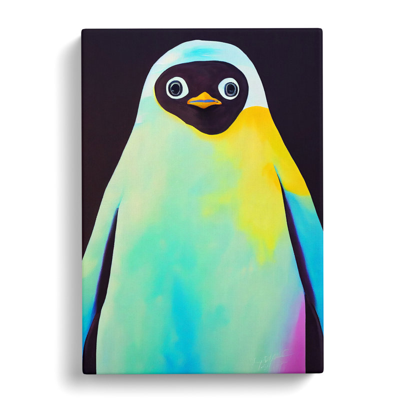 XC1022-3490X Penguin In Colour No.4 Abstract - Wrapped Canvas Print, 60cm H x 40cm W x 2cm D