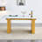 Large modern rectangular table with 0.4 inch patterned tabletop and large MDF table legs