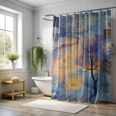 Winter Dawn Scenes - Premium Shower Curtain