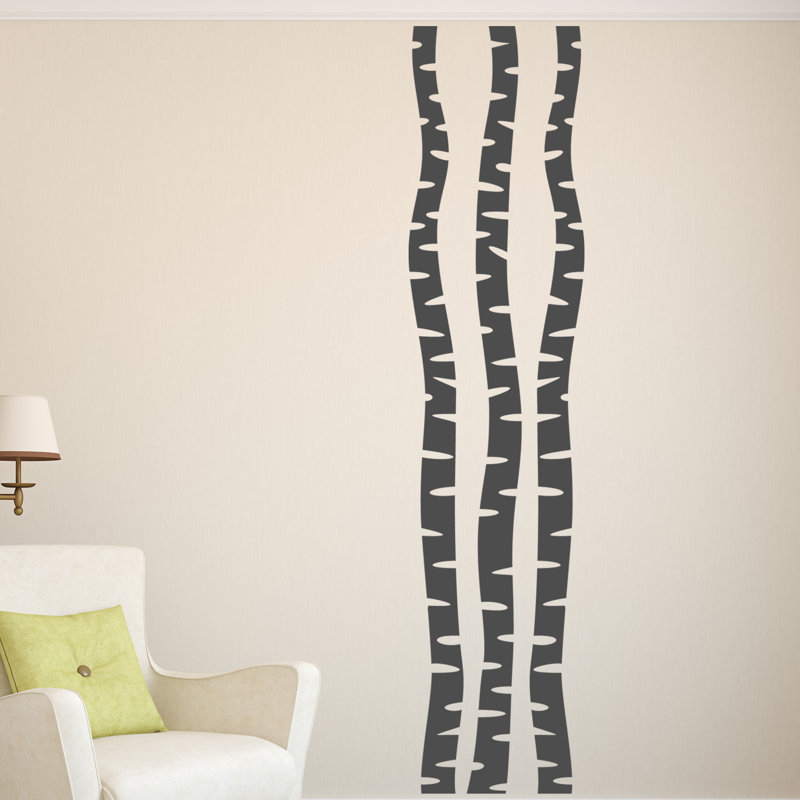 Plants & Flowers Wall Decal, Dark Gray