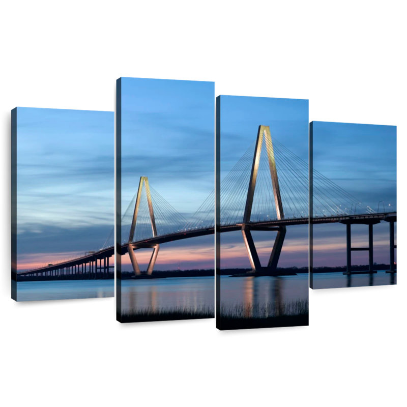 Lilie Ravenel Bridge à l'aube, H 54 po x l 84 po