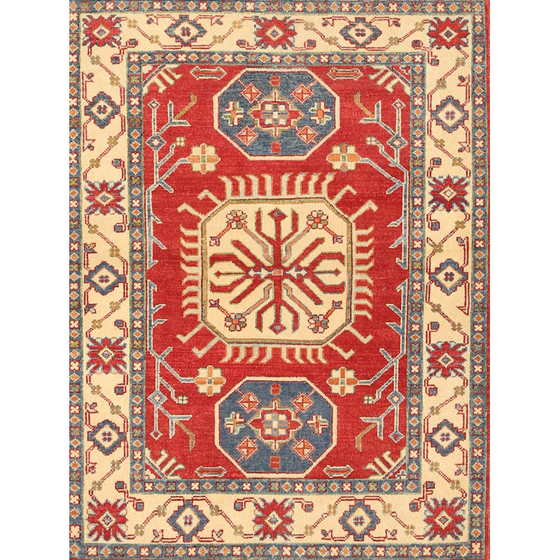Tapis oriental rouge / beige, Rectangle 5 pi x 7 pi