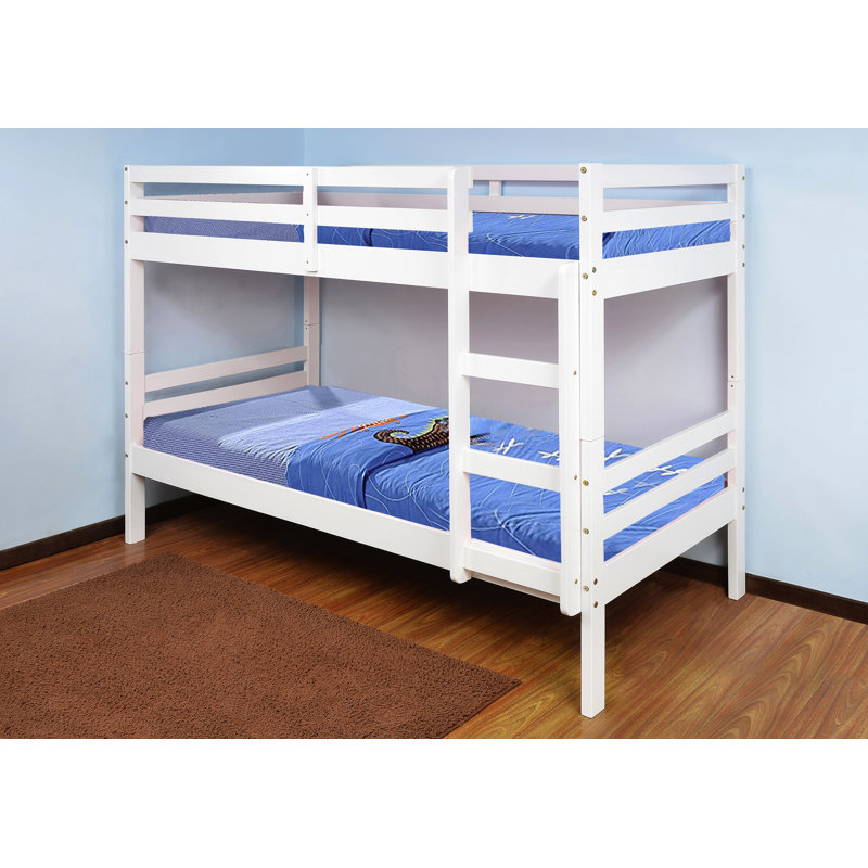 Deserie Bunk Bed with Built-in Ladder Included, Single (3')