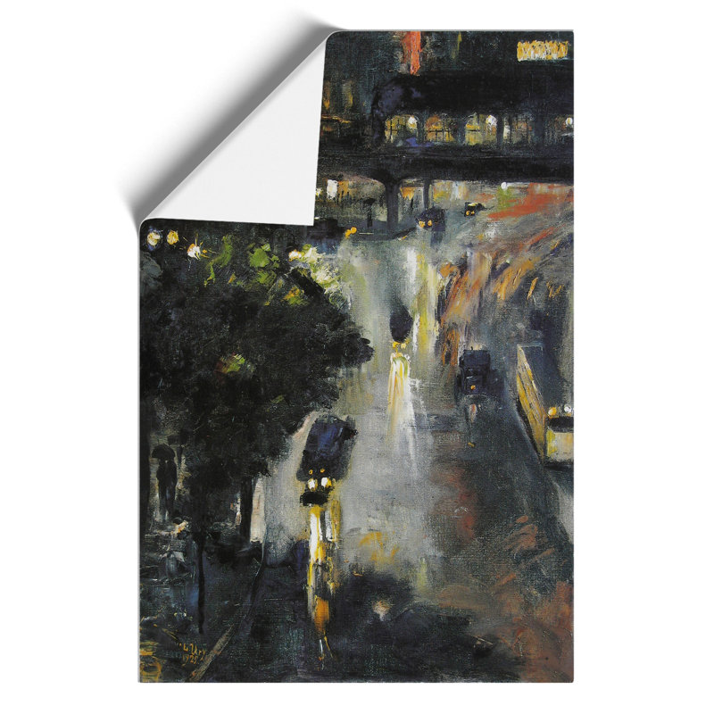 Nollendorfplatz by Lesser Ury - No Frame Painting, 42cm H x 30cm W x 0.1cm D
