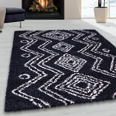 Torres Shaggy Navy Rug