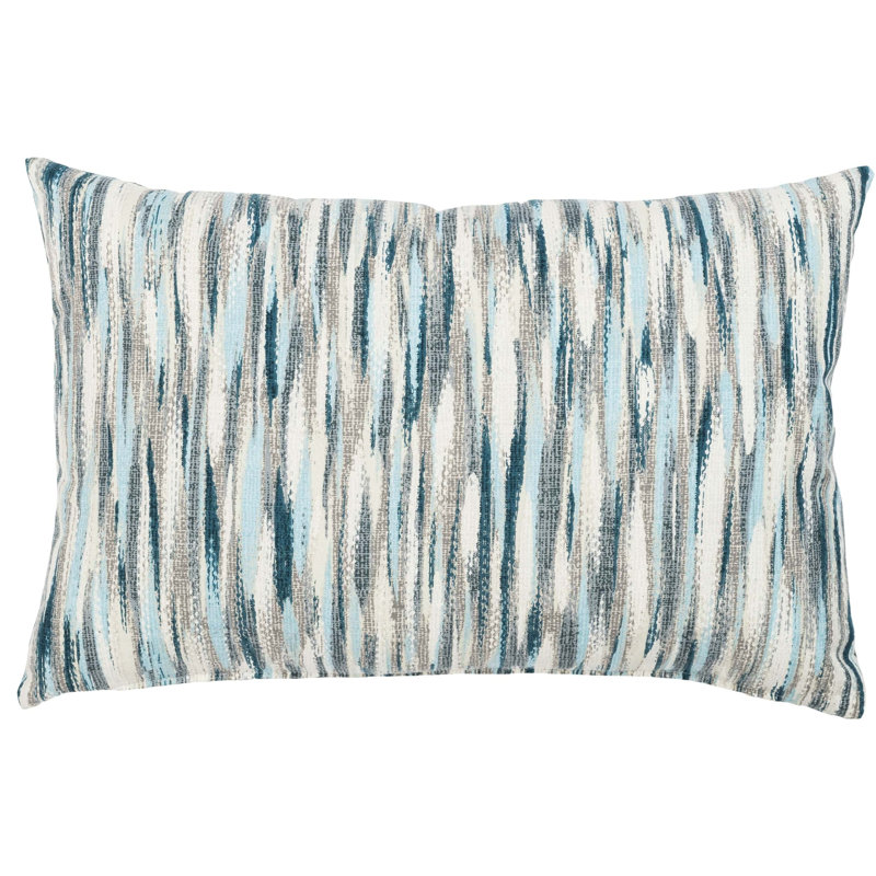 Striped Blue Cushion, 58x38cm, Synthetic filled