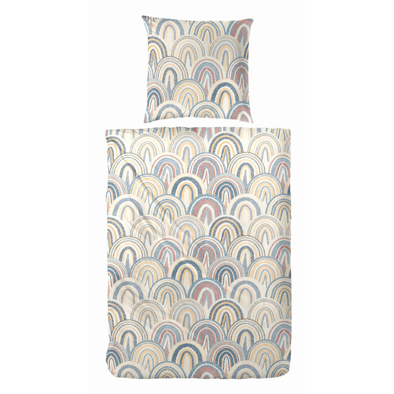 Cotton Abstract Duvet Cover Set with Pillow Shams Included