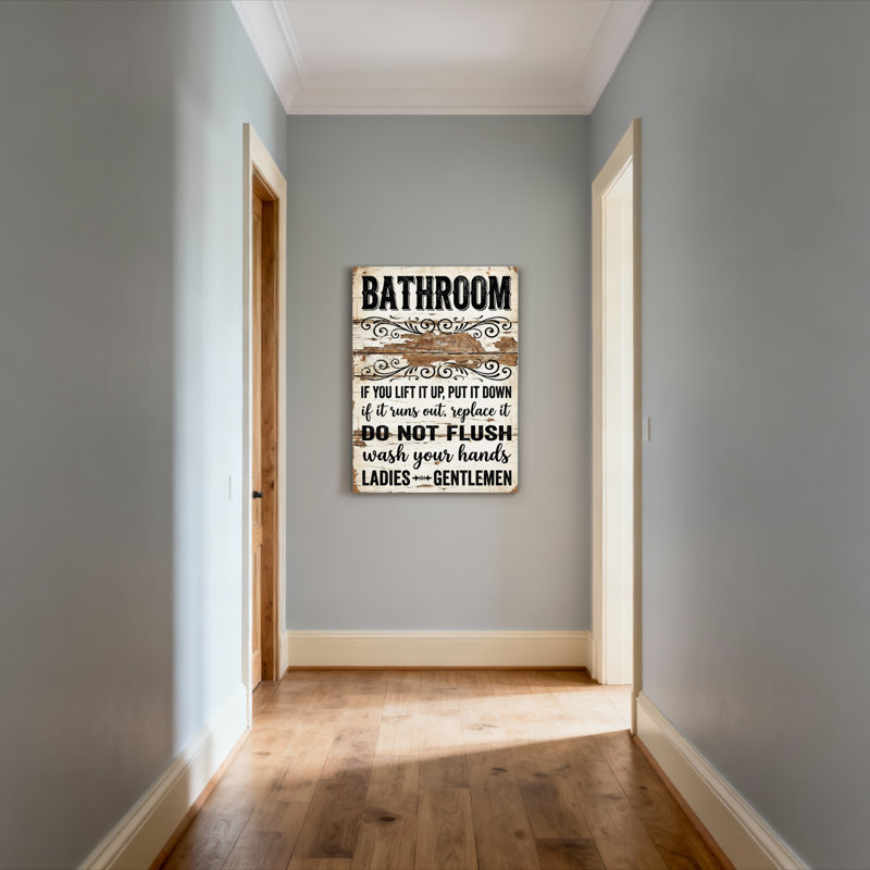 Impression sur toile tendue pour salle de bain, H 24 po x l 16 po