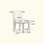 Chaise d'appoint ergonomique en tissu blanc