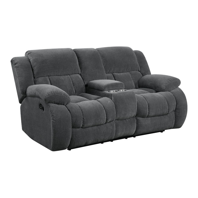 Causeuse avec console gris anthracite Weissman