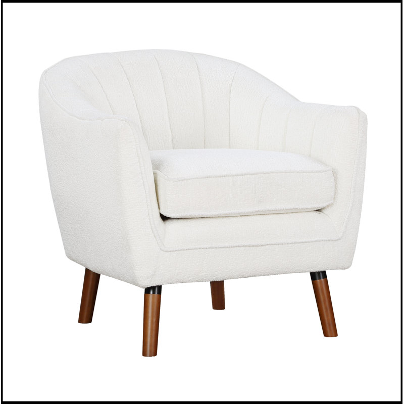 Fauteuil en chenille avec 4 pieds, Blanc