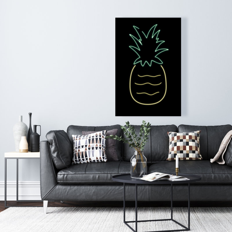 Neon Pineapple - Toile pour chambre à coucher