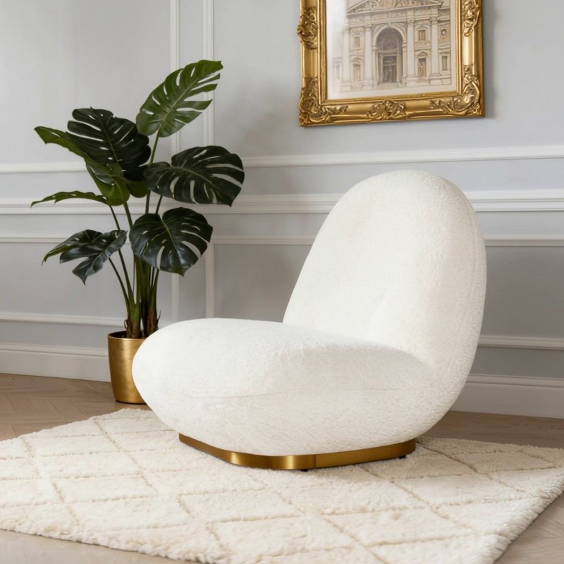Méridienne Leif White Plush Glam