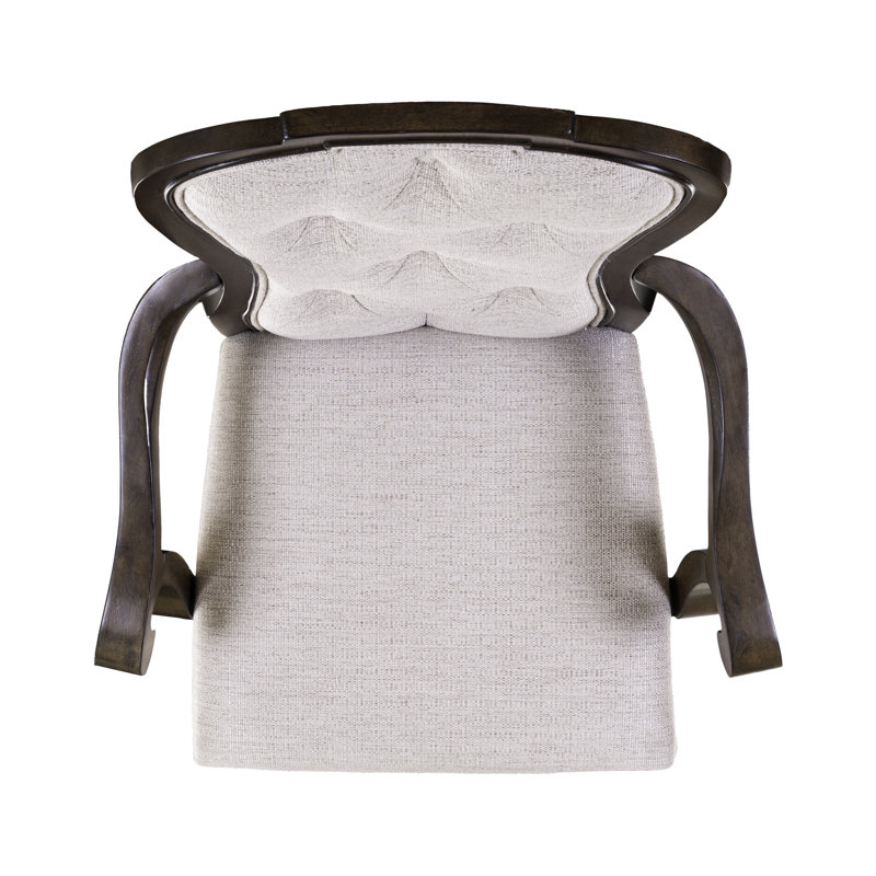 Chaise avec accoudoirs rembourrée Dillmon
