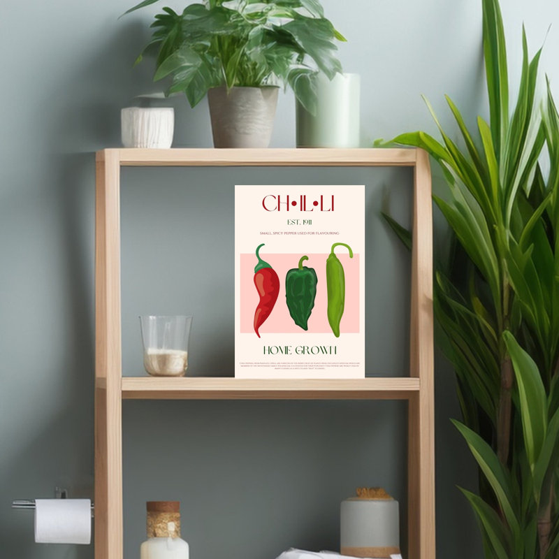 Home Grown Chili Peppers by Nazma Khokhar - Wrapped Canvas Print, 45.72 cm H x 30.48 cm W