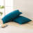 Teal Pom Poms Pillow Cases, Boho Pillowcases Set of 2, 100% Soft Washed Microfiber, Teal Blue Pillow Shams King, 2 Pack-123121714-123121716