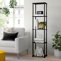 Metal And Glass Etagere