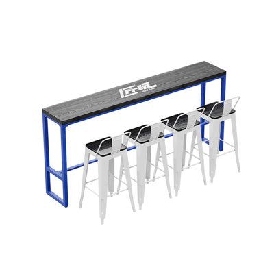 Ensemble de table haute et de chaises style industriel L 15,8 po