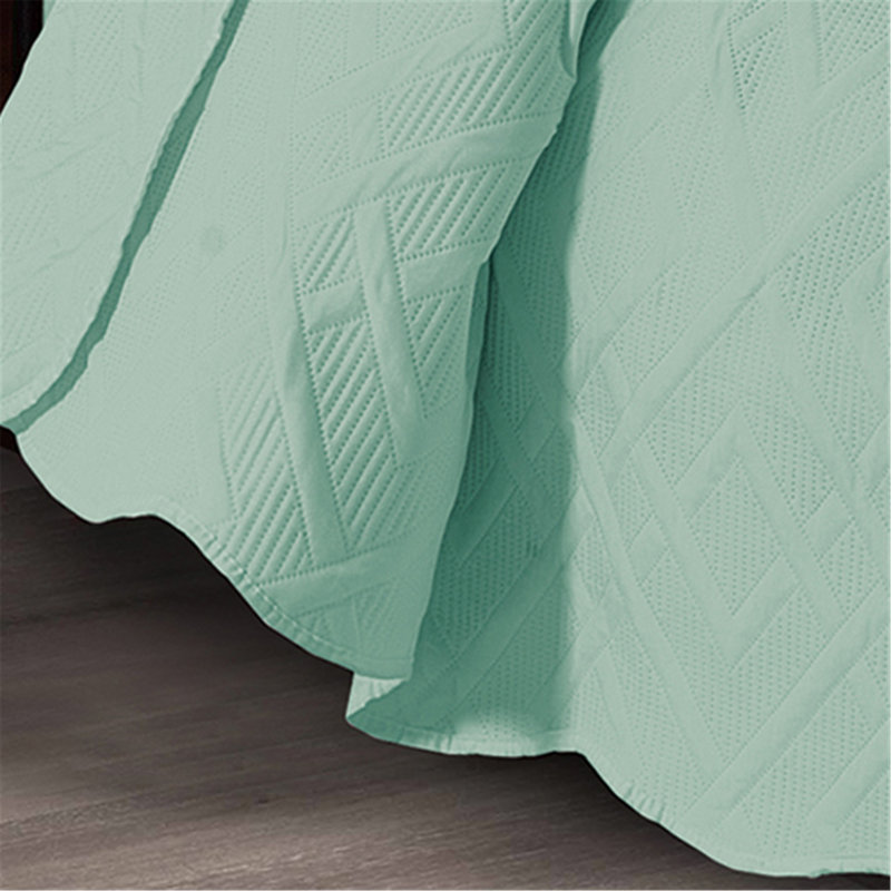 Ensemble de couvre-lit de courtepointe 5 pièces, ensemble de literie réversible de qualité supérieure, Vert