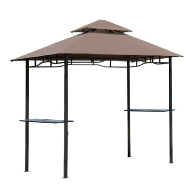 Abri de barbecue avec double toit, auvent extérieur pour barbecue