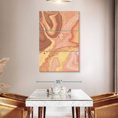 Marbre liquide Avery brun or