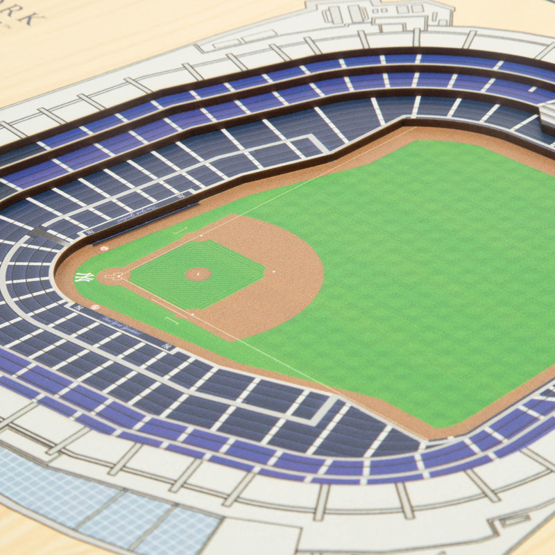Art mural 3D à 5 couches MLB, New York Yankees
