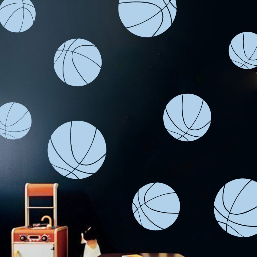 The Decal Guru Basketballs Wall Decal & Reviews | Wayfair