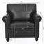 Canapé 1 place confortable et élégant avec coussin amovible et décoration élégante, parfait pour divers décors