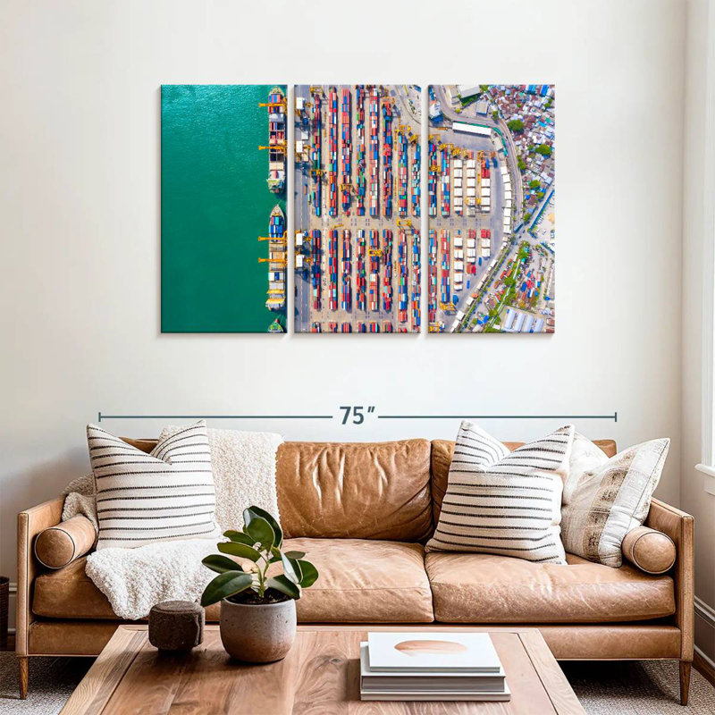 Mehar Container Port, 36" H x 57" W