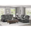 Causeuse inclinable 2 pièces avec canapé central et console moderne, ports USB-181712637
