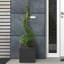 HORTICO Ribbed Light Concrete Square Planter-39265465-39265468