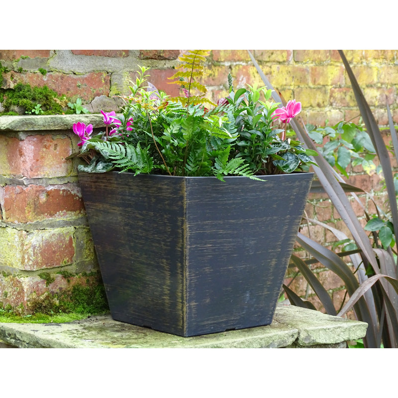 Silerton Planter Box, Black/Gold
