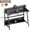 Bureau d'ordinateur 31,5 po pour petits espaces, bureau de bureau moderne avec tablette de rangement et support pour écran-392189953