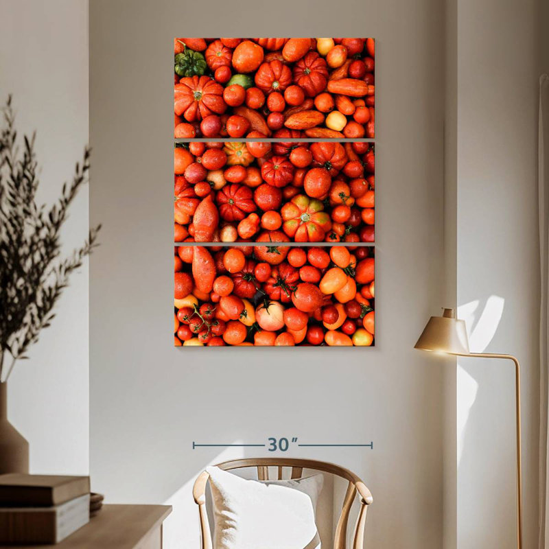 Yarlin Red And Orange Vegetables, 65" H x 42" W